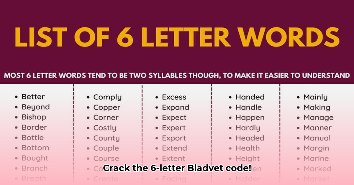 bladvet-6-letters